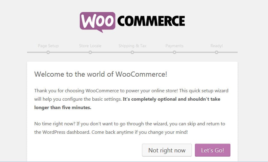 WooCommerce Setup Wizard