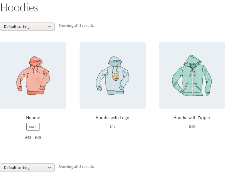 screenshot of hoodies cateogory