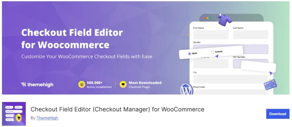 Checkout Field Editor for WooCommerce plugin