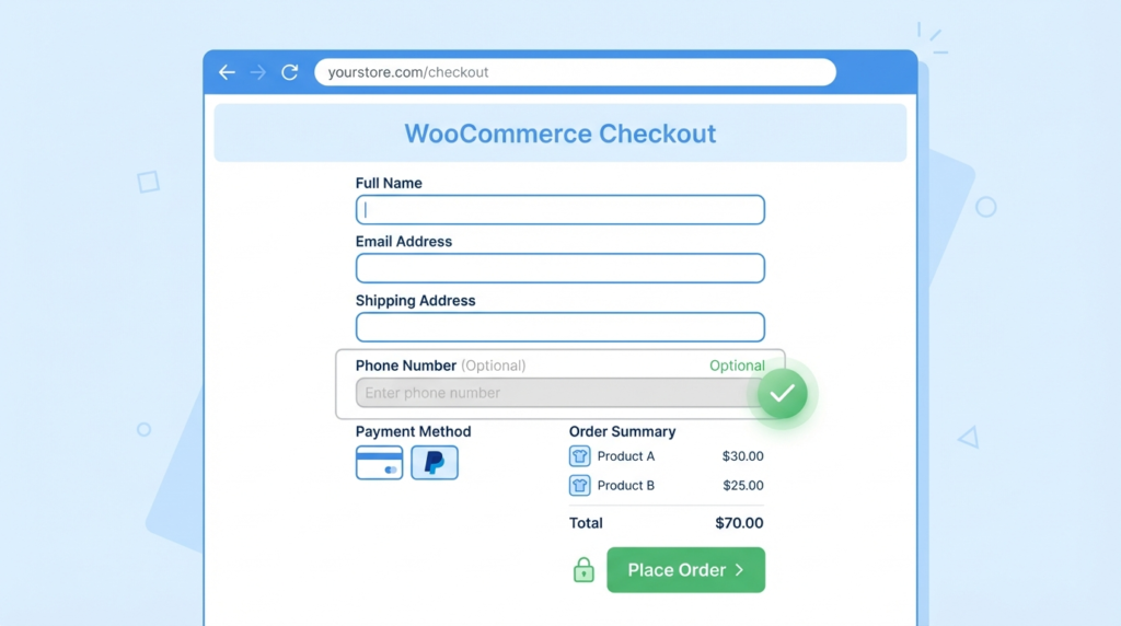 Phone Field Optional WooCommerce Checkout