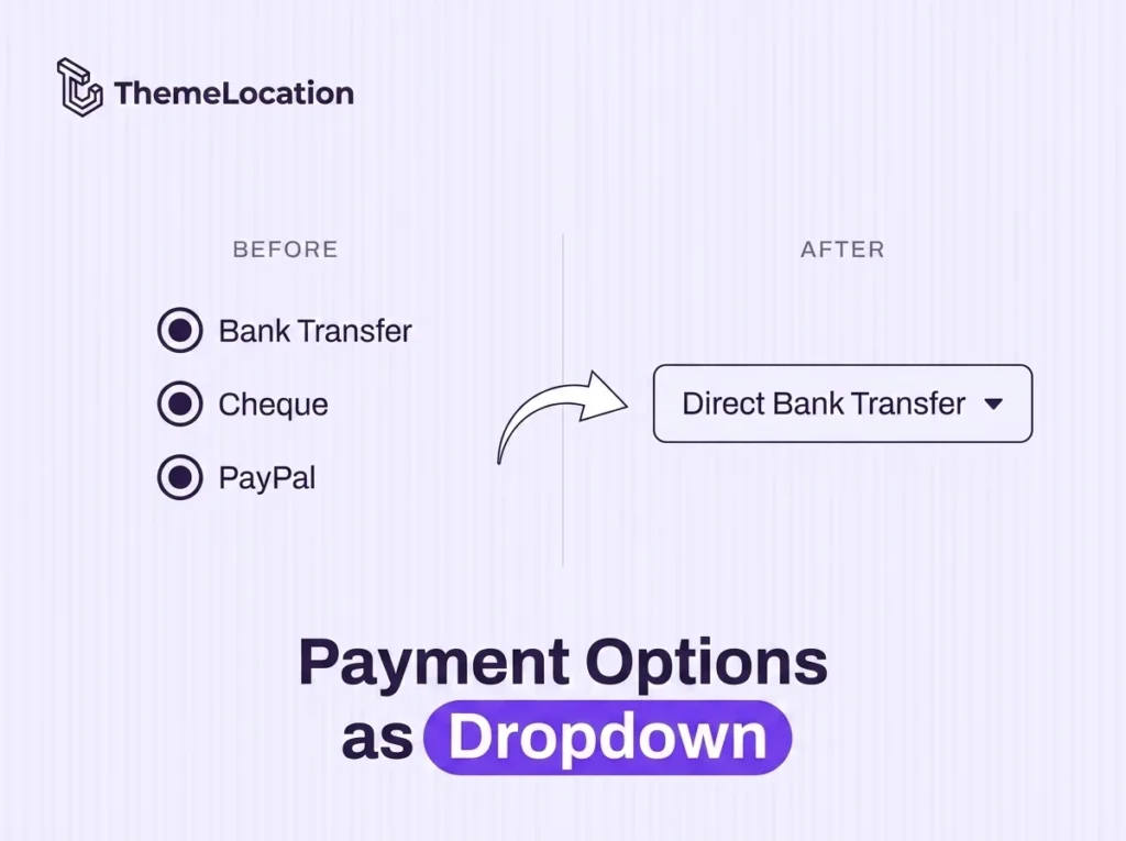 WooCommerce Payment Dropdown