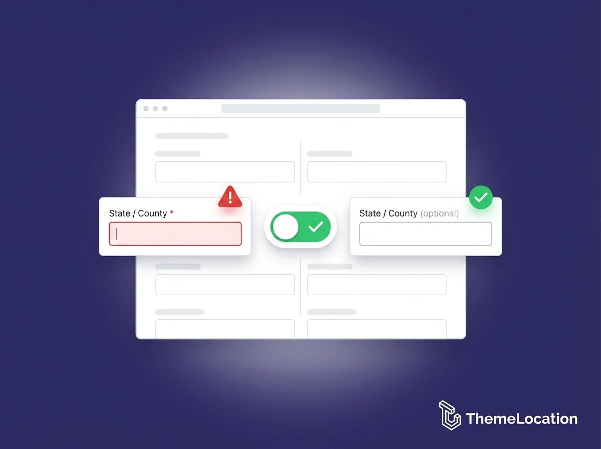 WooCommerce checkout state field optional
