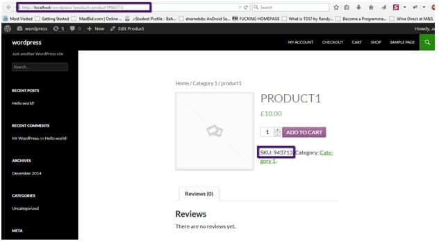 WooCommerce product URL with SKU added