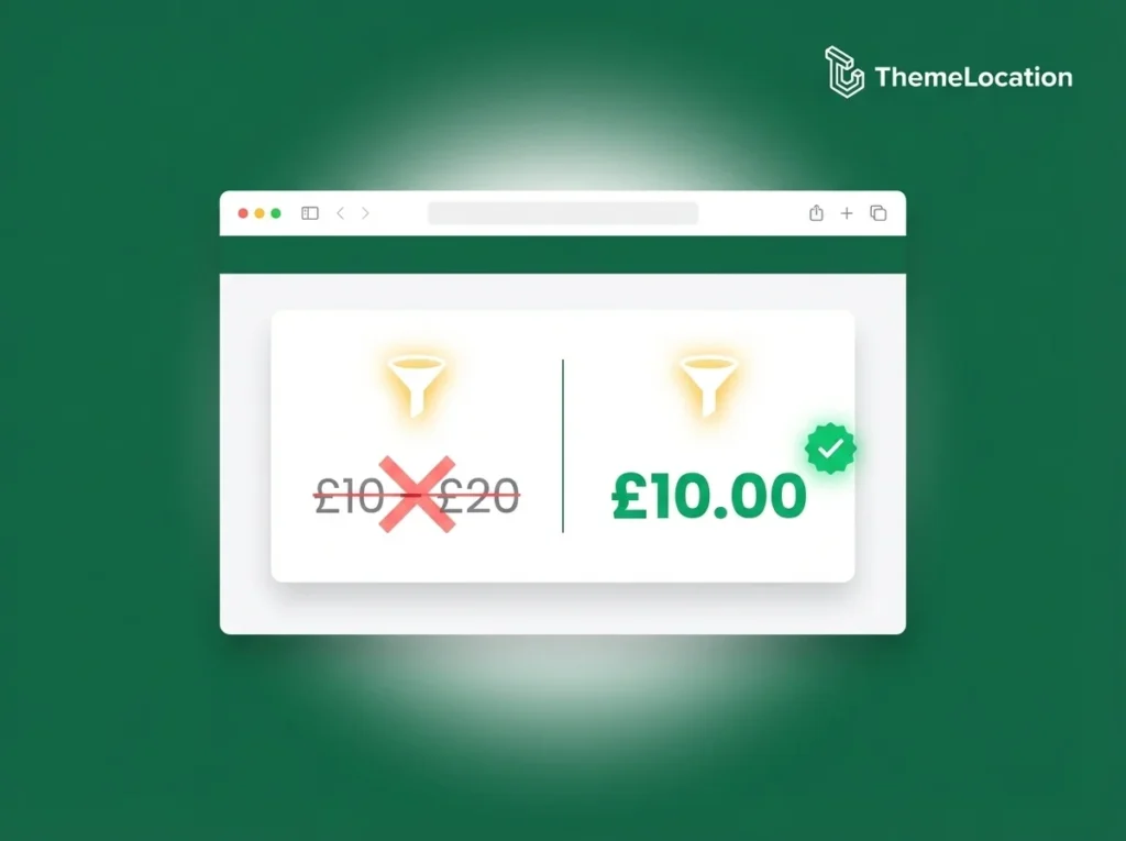 WooCommerce variable product minimum price