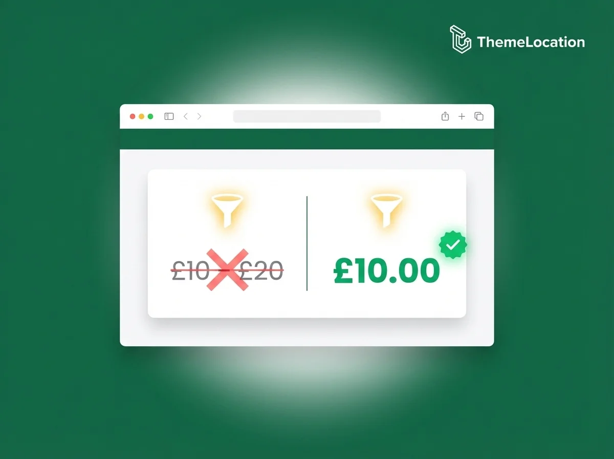WooCommerce variable product minimum price